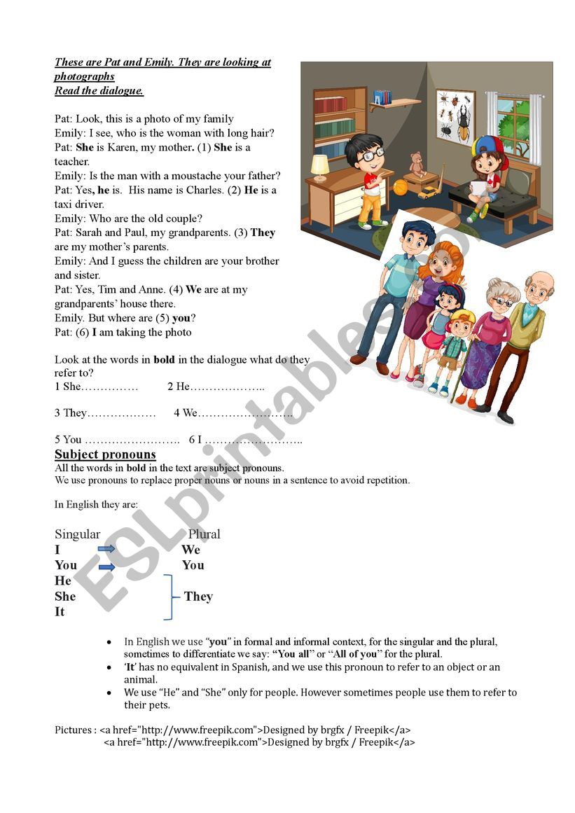 Looking at photographs  worksheet