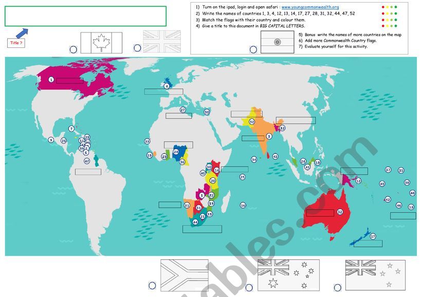 Commonwealth Map Quest worksheet