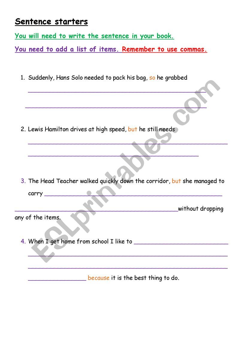 SPaG worksheet