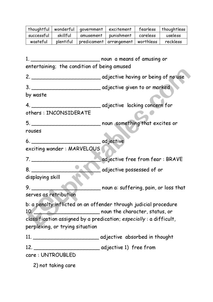 Grade Five Spelling Definitions Week 22