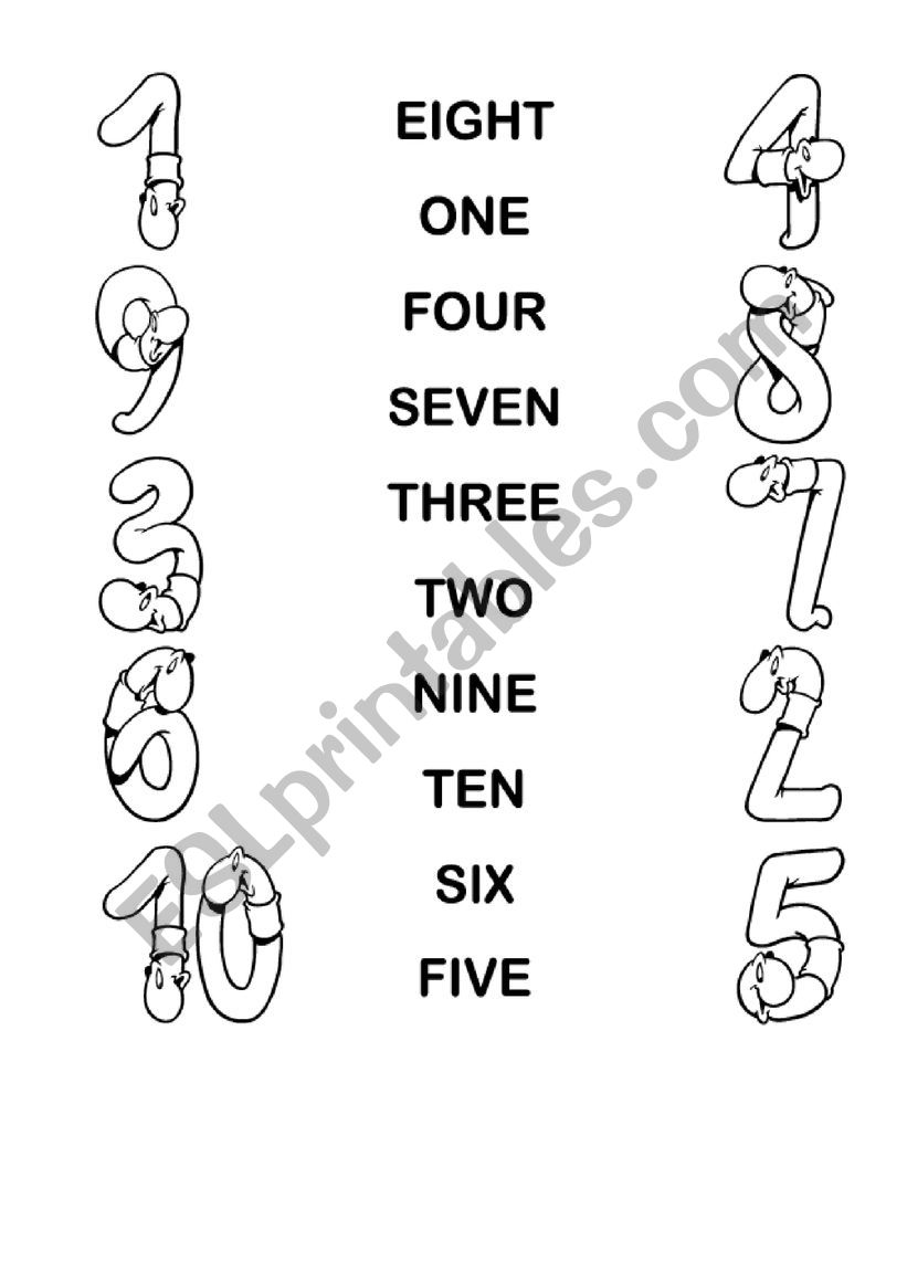 number 1-10 worksheet