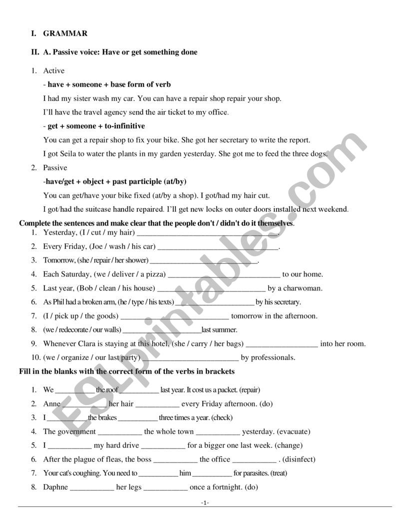 Causative form_Explanation and Exercise