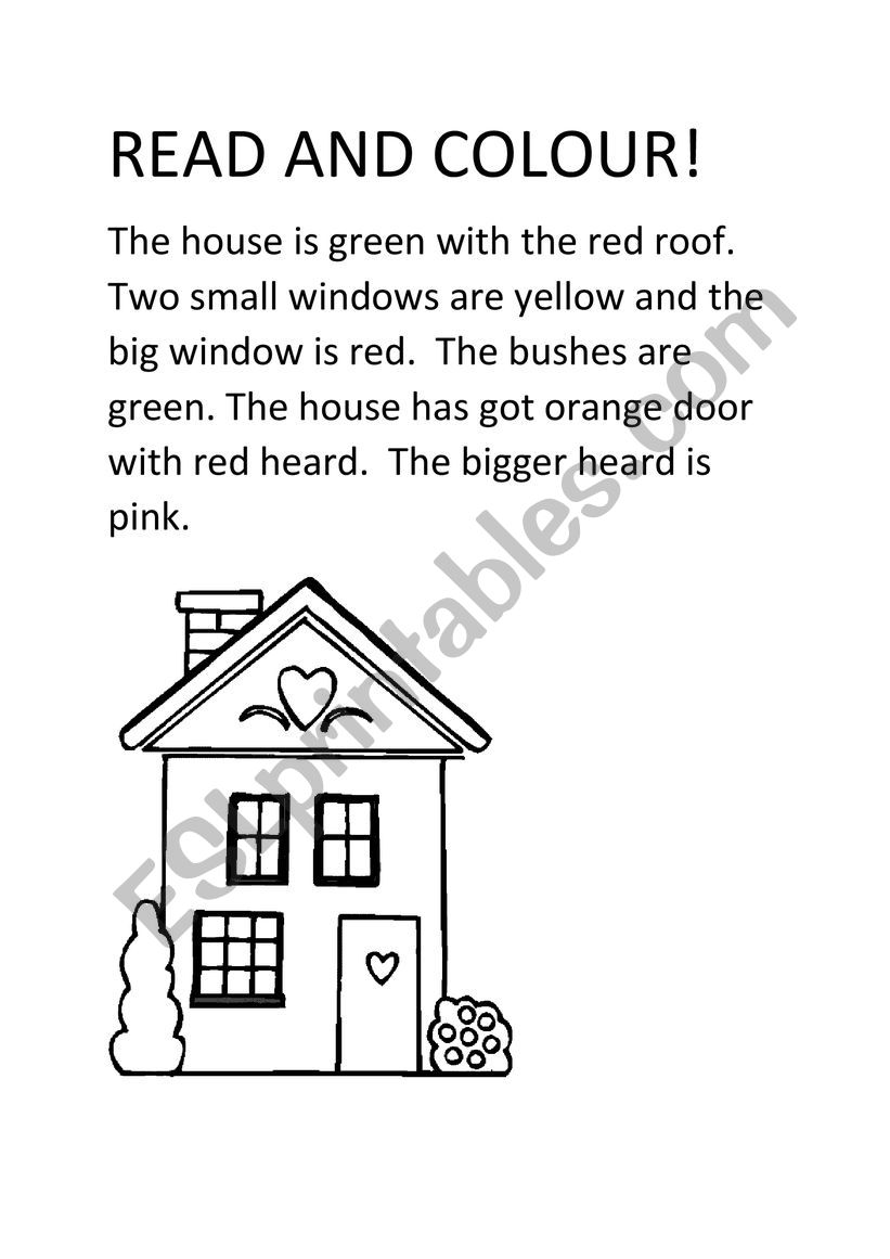 House coloring worksheet