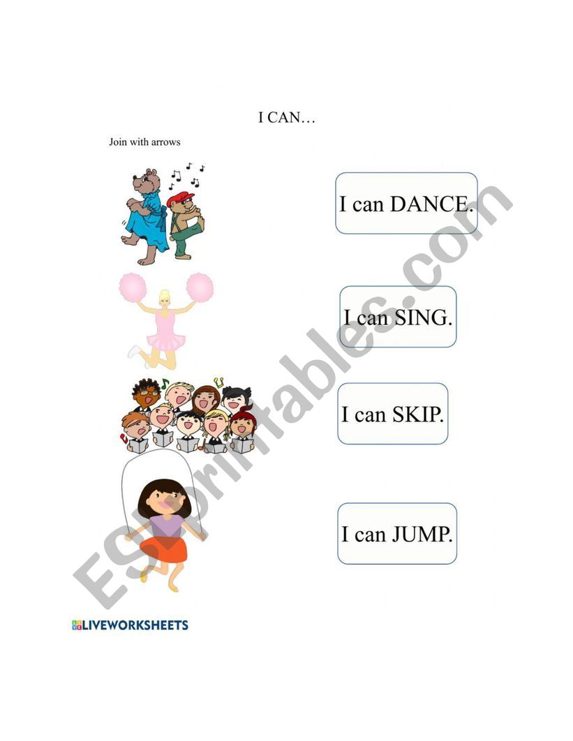 verb can worksheet