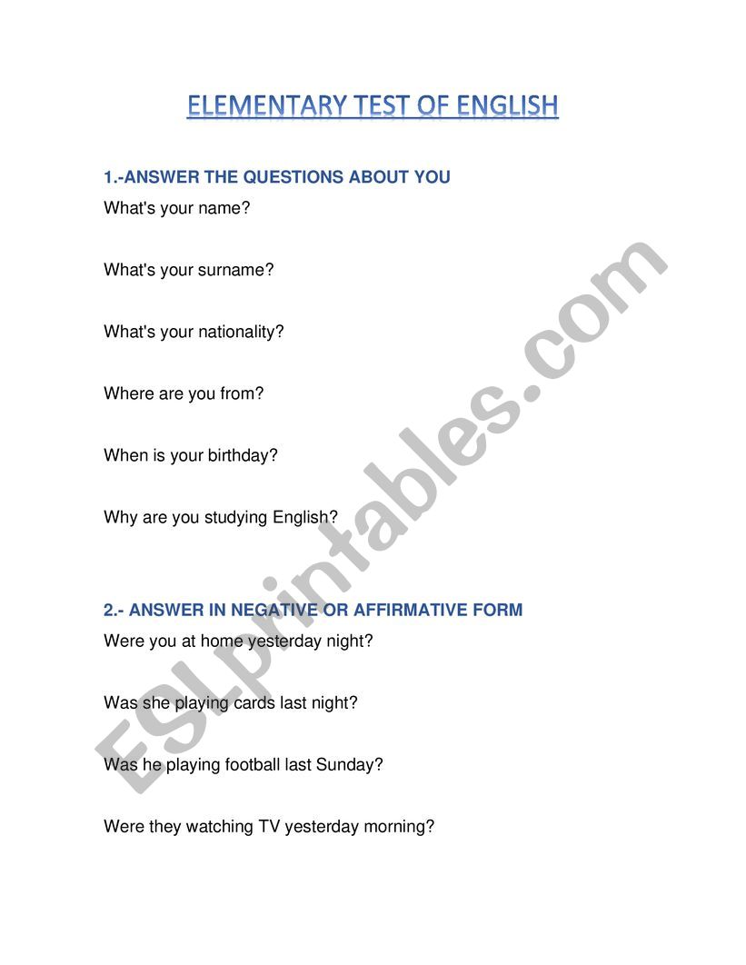 evaluation beginer worksheet