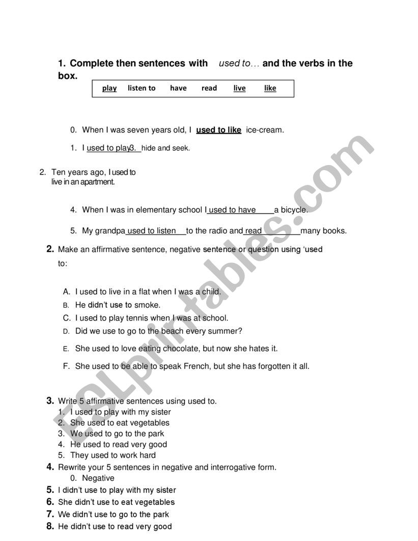 used to test worksheet