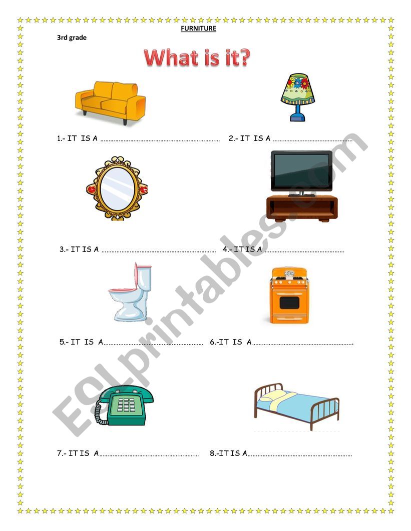 FURNITURE worksheet