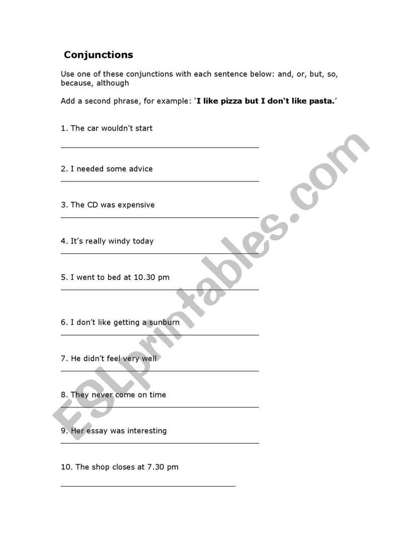 linking words worksheet