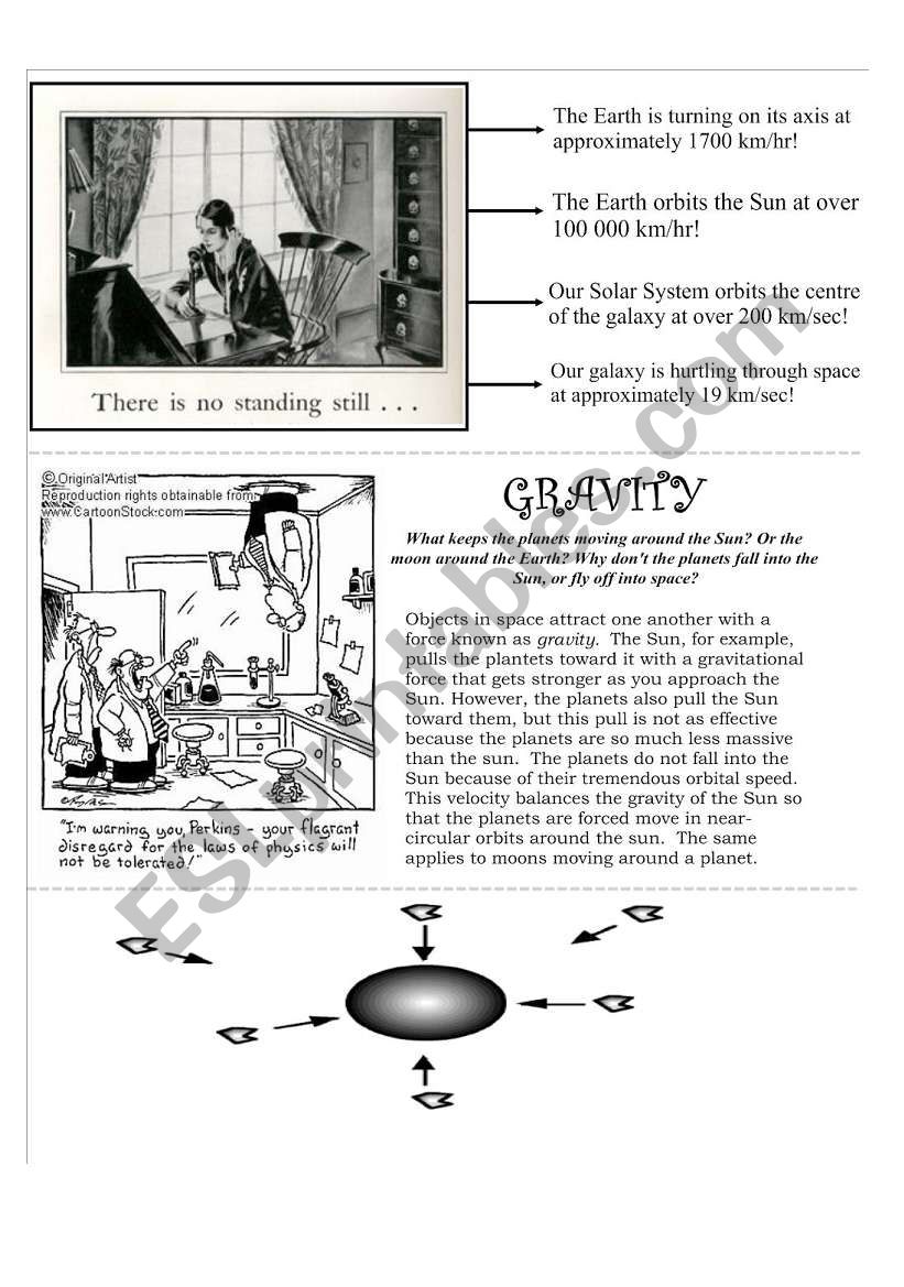 Gravity  worksheet