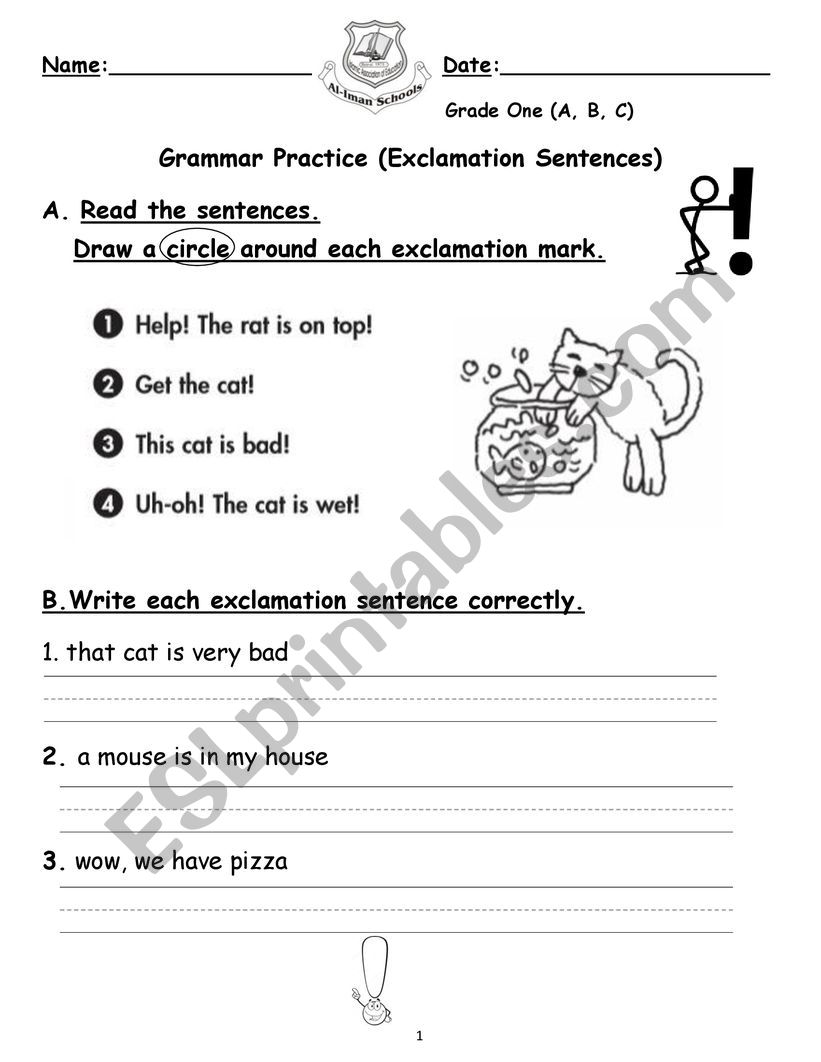 Question worksheet