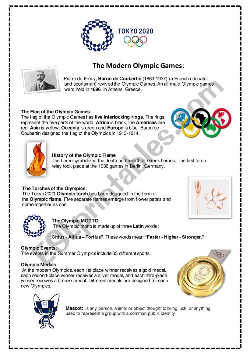 Olympic Games -Tokyo worksheet