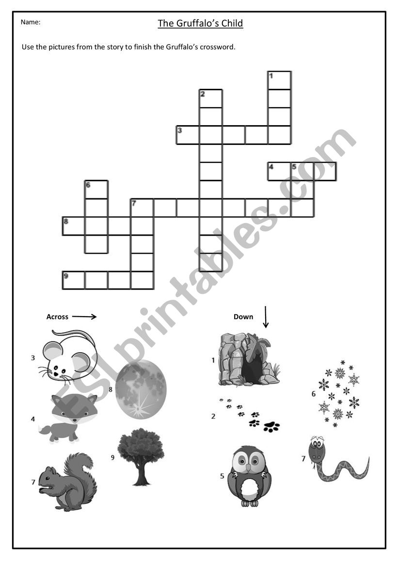 The Gruffalo�s Child crossword