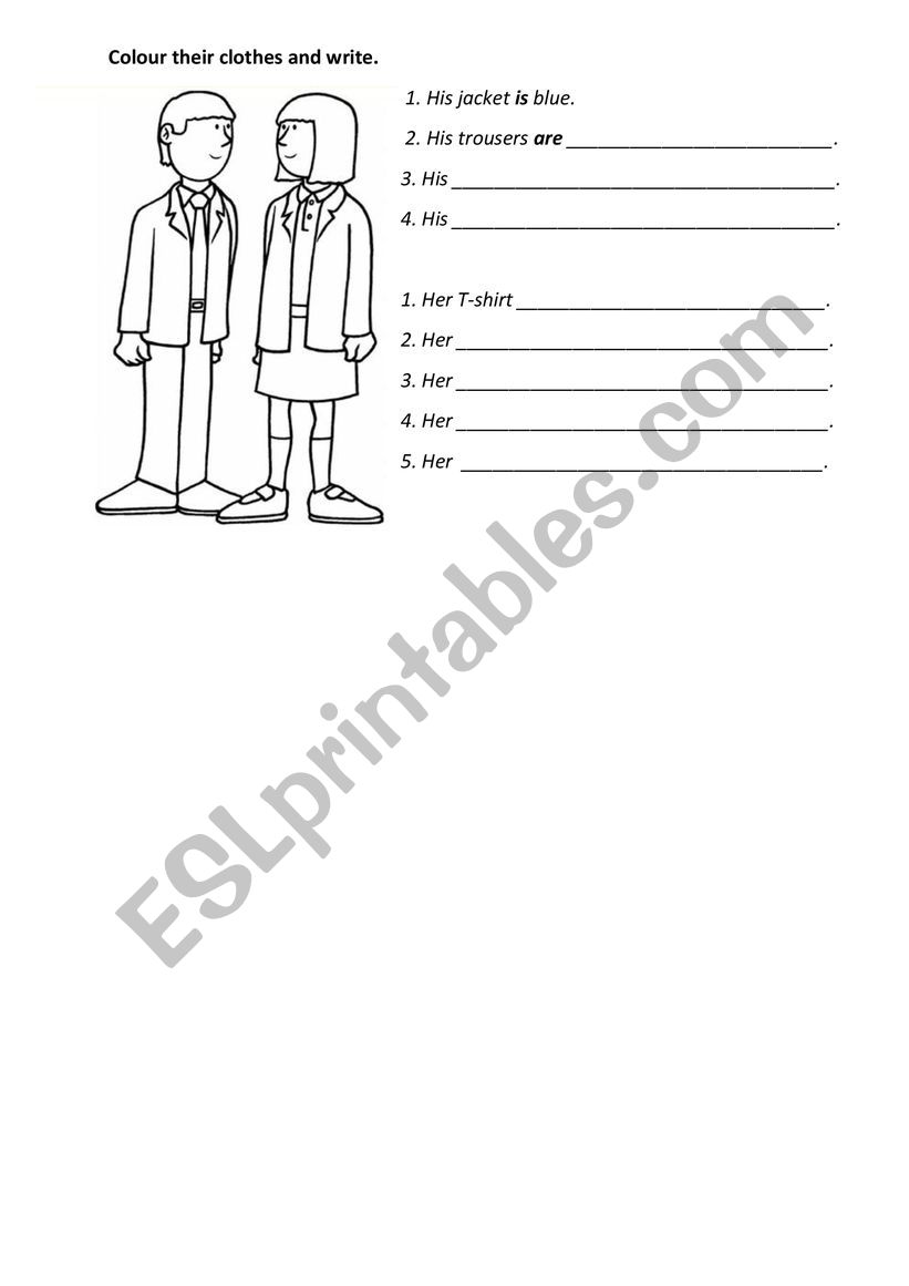 Clothes worksheet