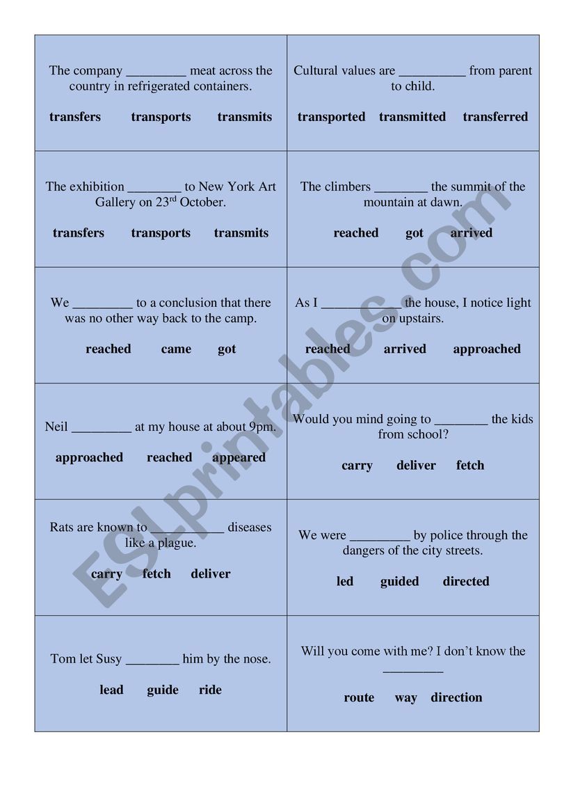 Confused words  worksheet