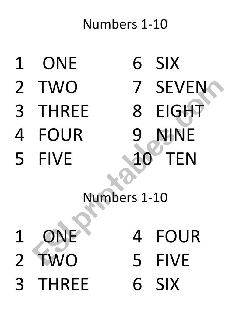 Traceable Number 1-10 worksheet