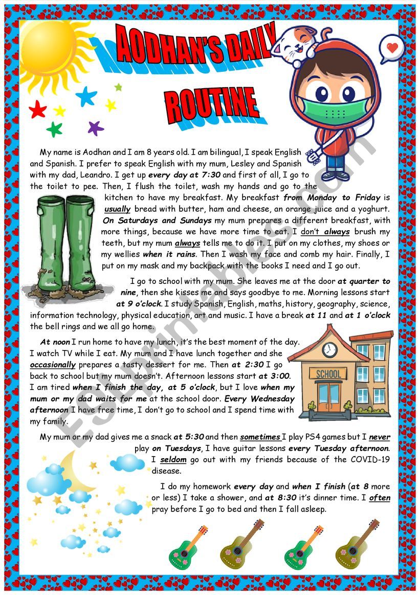 AODHANÂ´S DAILY ROUTINE (YEAR REVIEW)