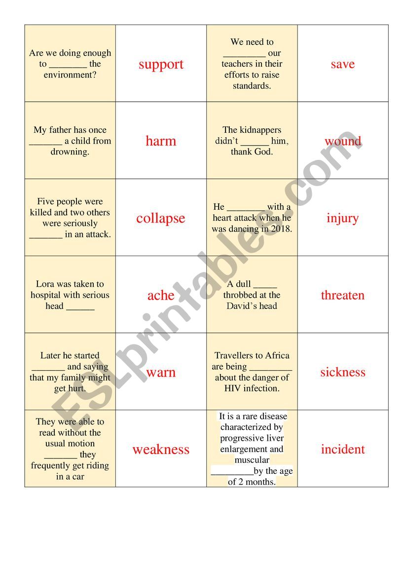 Confused words (use of english DOMINO)
