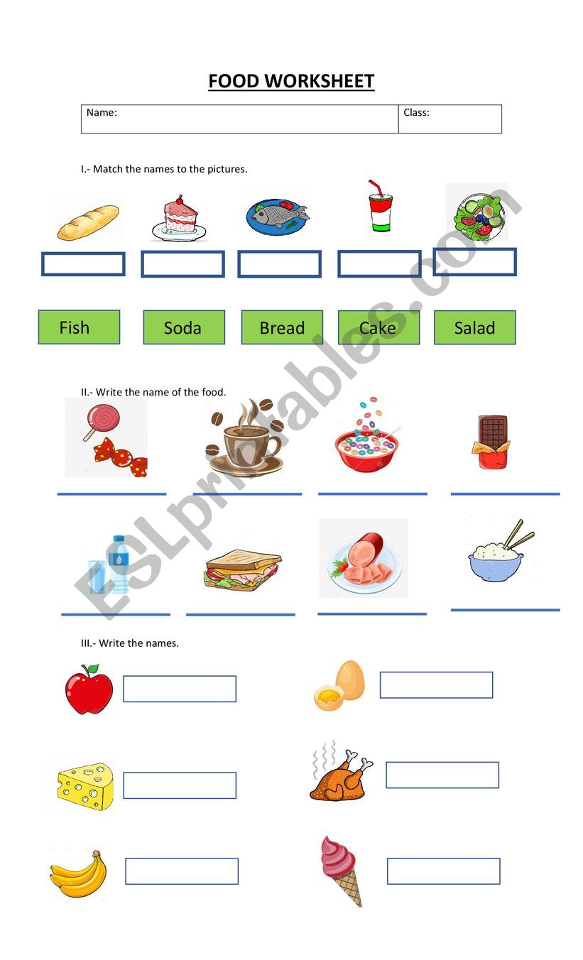 FOOD VOCABULARY worksheet