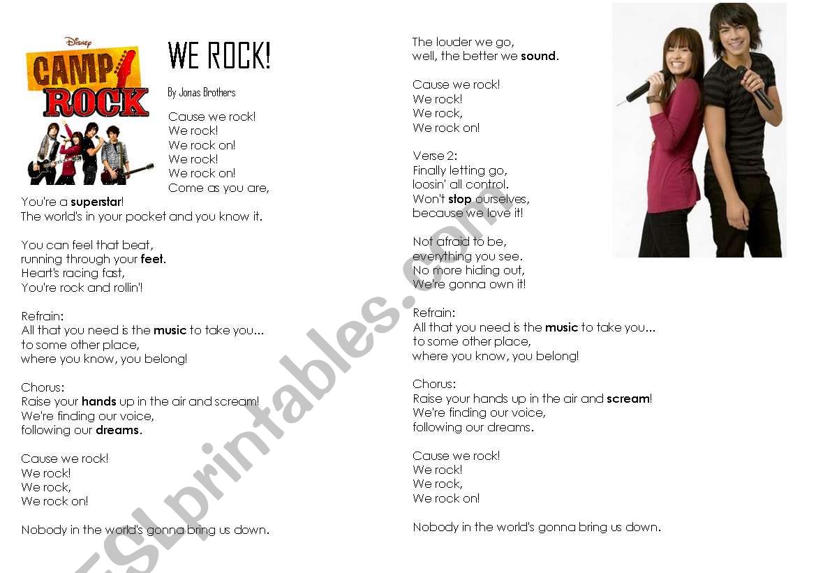 SONG We Rock (Disney Movie Camp Rock)