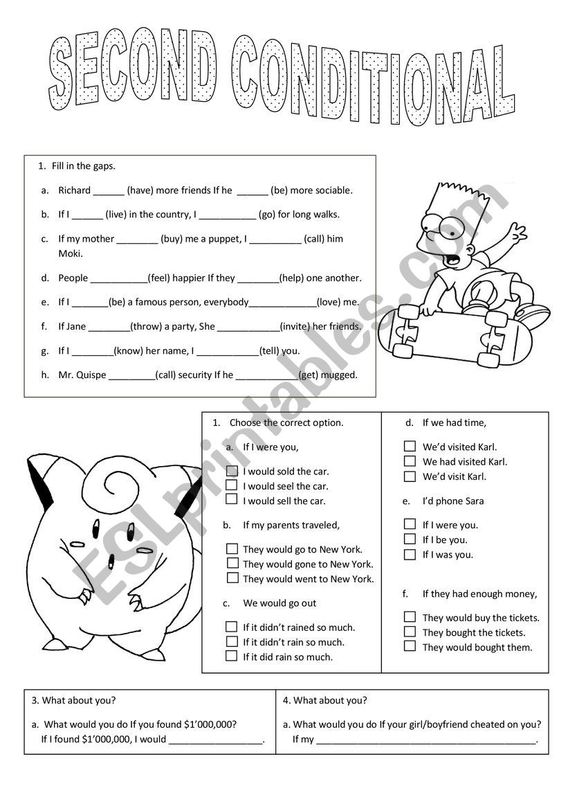 2nd conditional worksheet worksheet