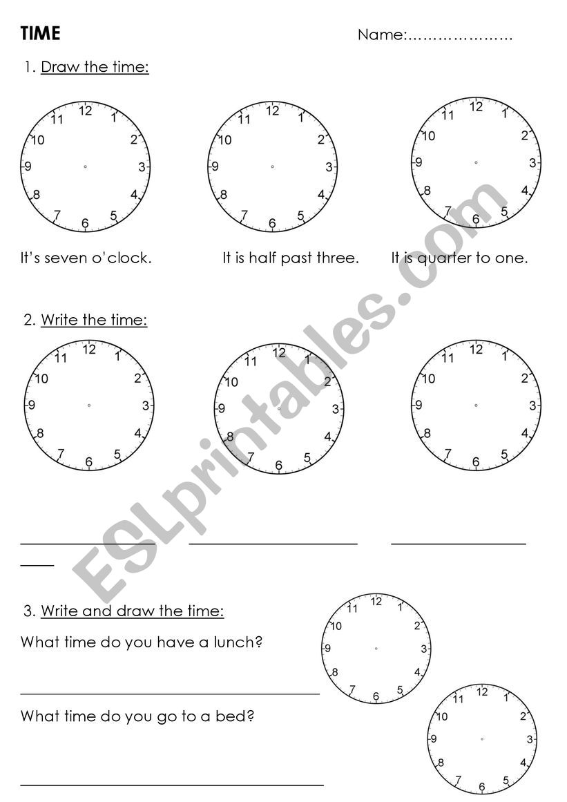 Time worksheet