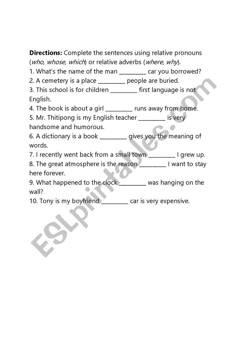 test worksheet