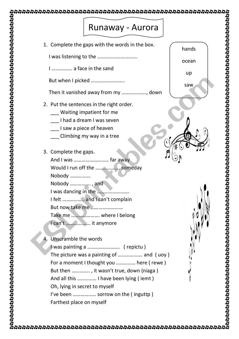 past-tense-song-esl-worksheet-by-elen80