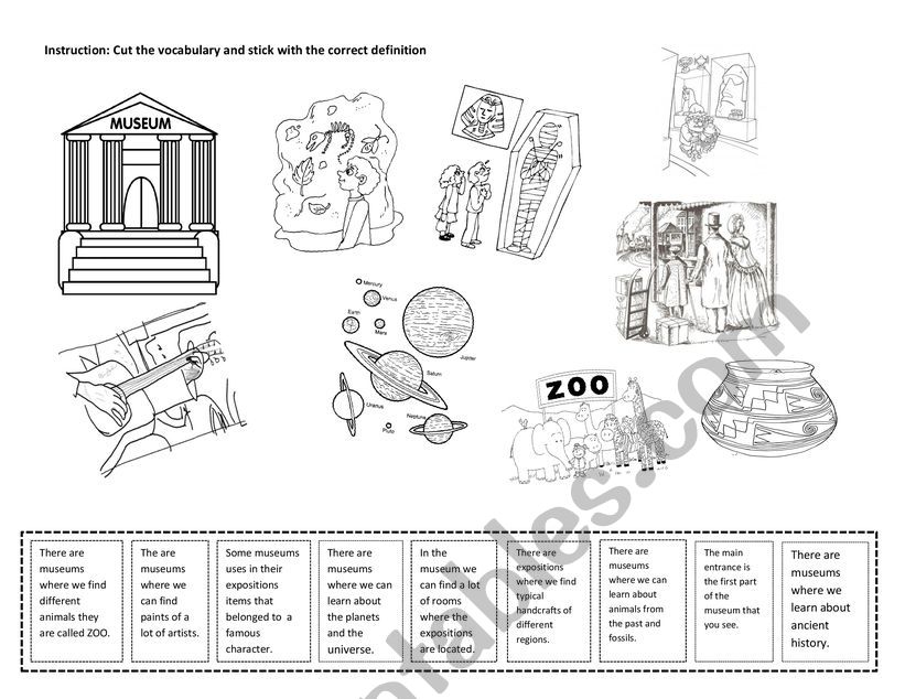 museums worksheet