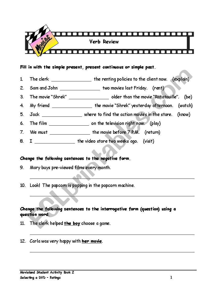 english-worksheets-verb-review