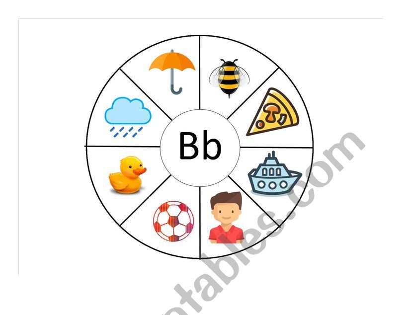 Letter Game A-Z - Letter B worksheet