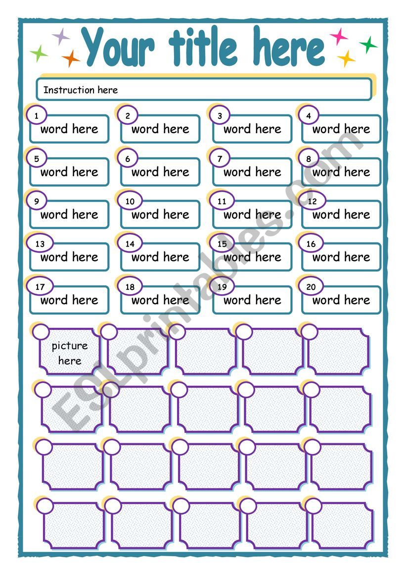 Work worksheet