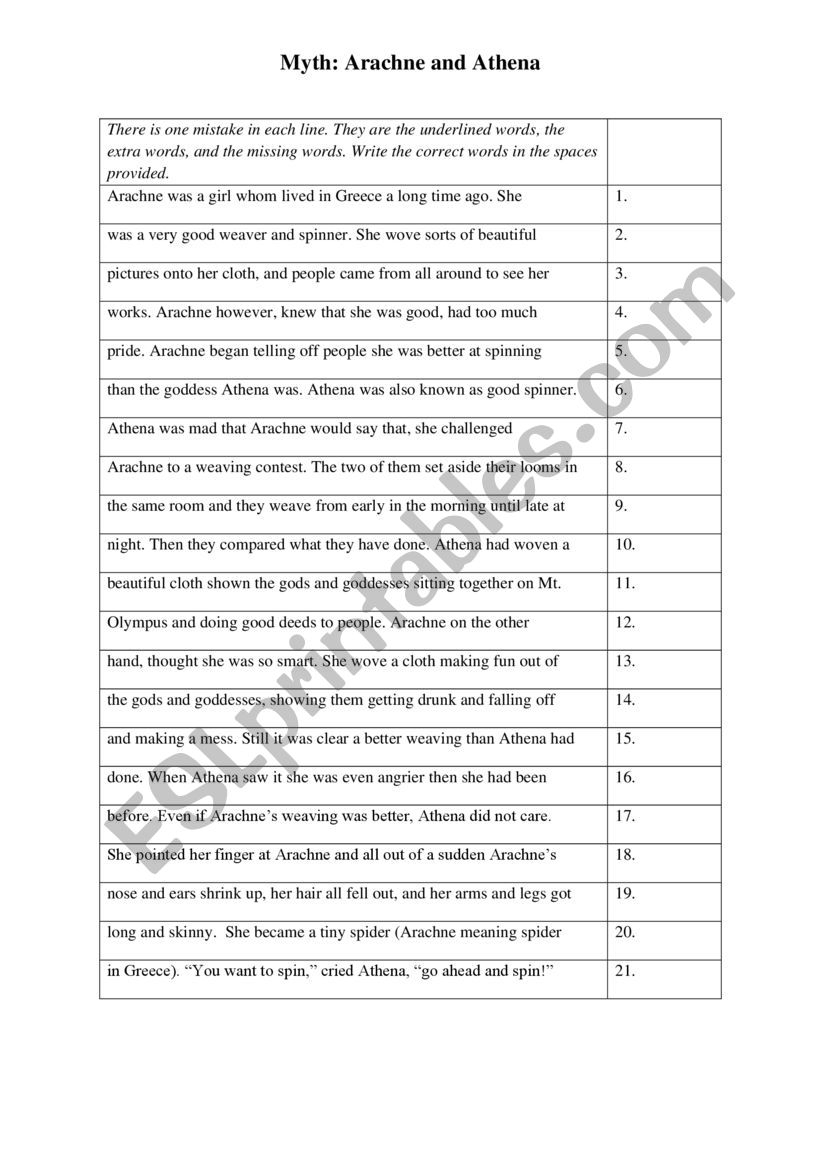 Proofreading Exercise with Answer Key _01 