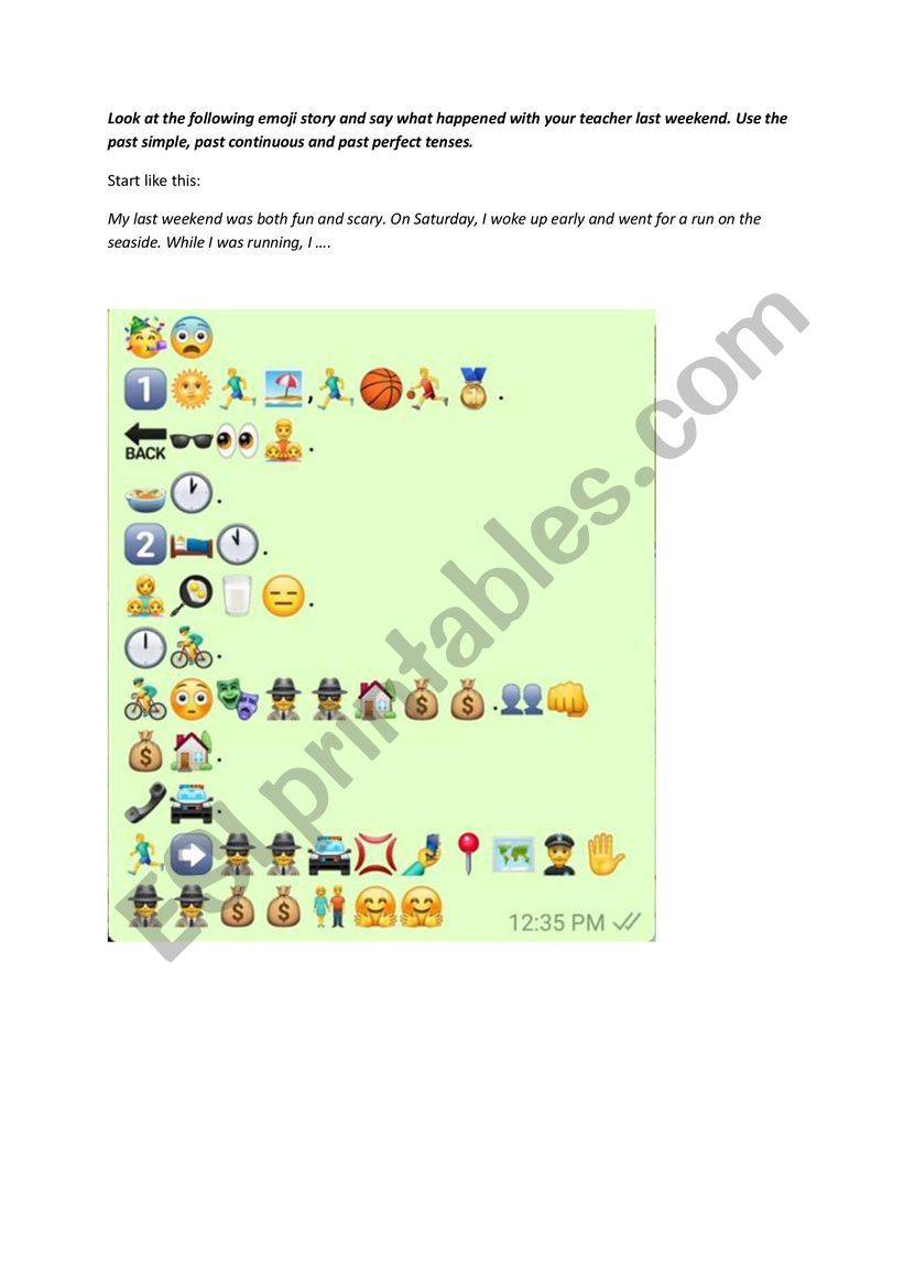 Emoji mood worksheet