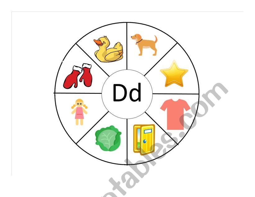 Letter Game A-Z - Letter D worksheet
