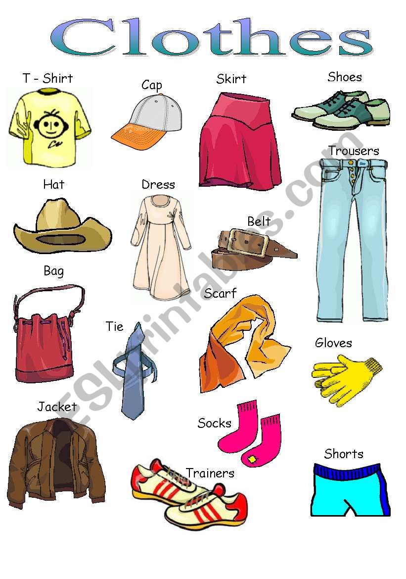 CLOTHES worksheet