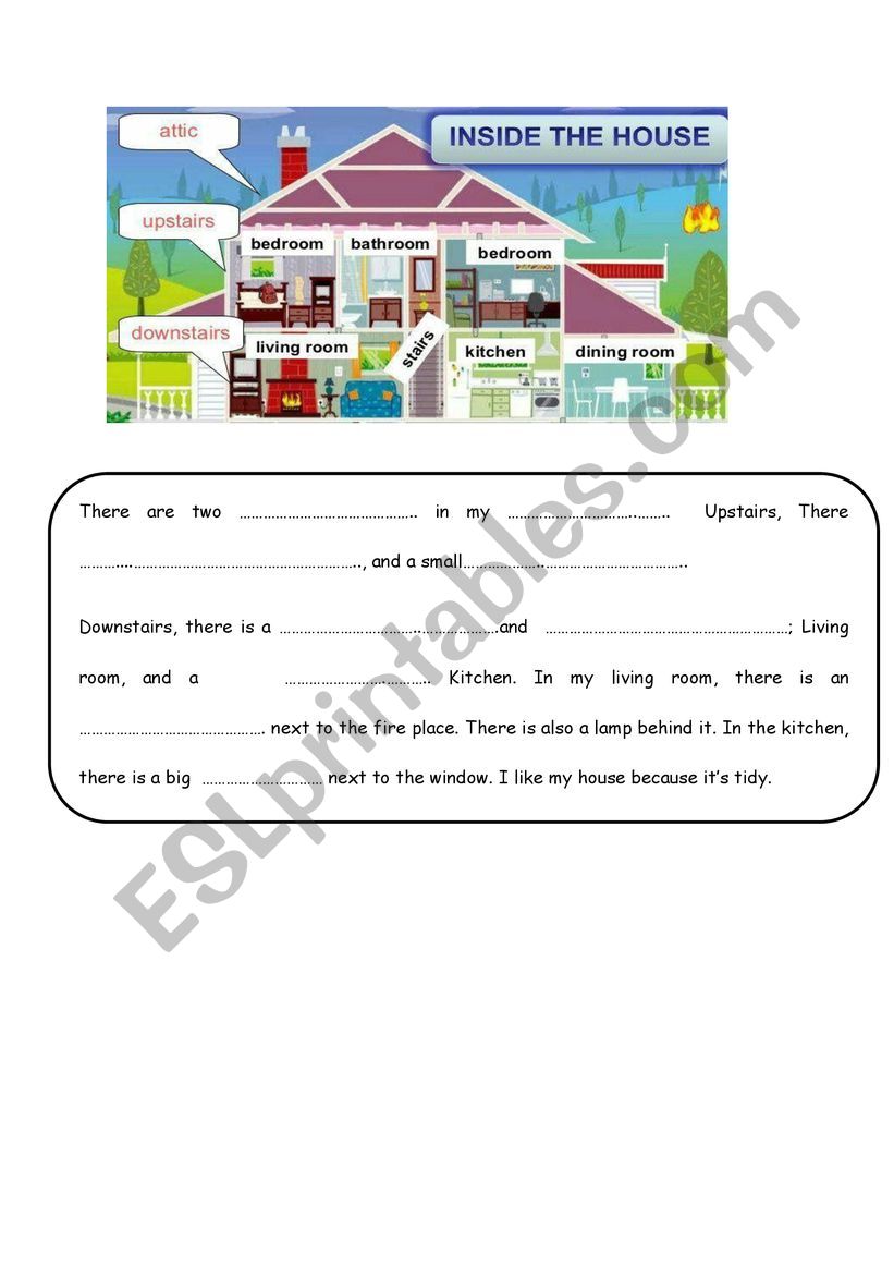 writing practice house worksheet