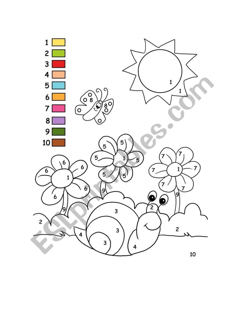 Colours worksheet