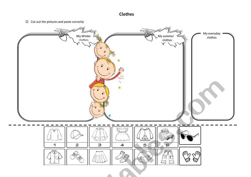 CLOTHES AND ACCESSORIES worksheet