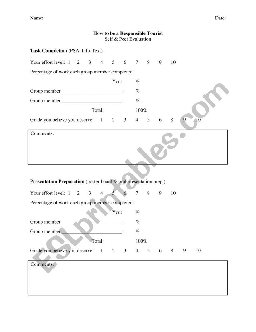 Student Self-Eval Rubric_Project Version