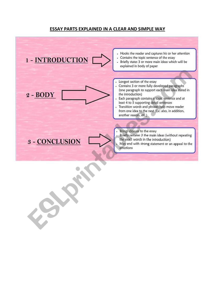 ESSAY FORMAT EXPLAINED IN A CLEAR AND SIMPLE WAY