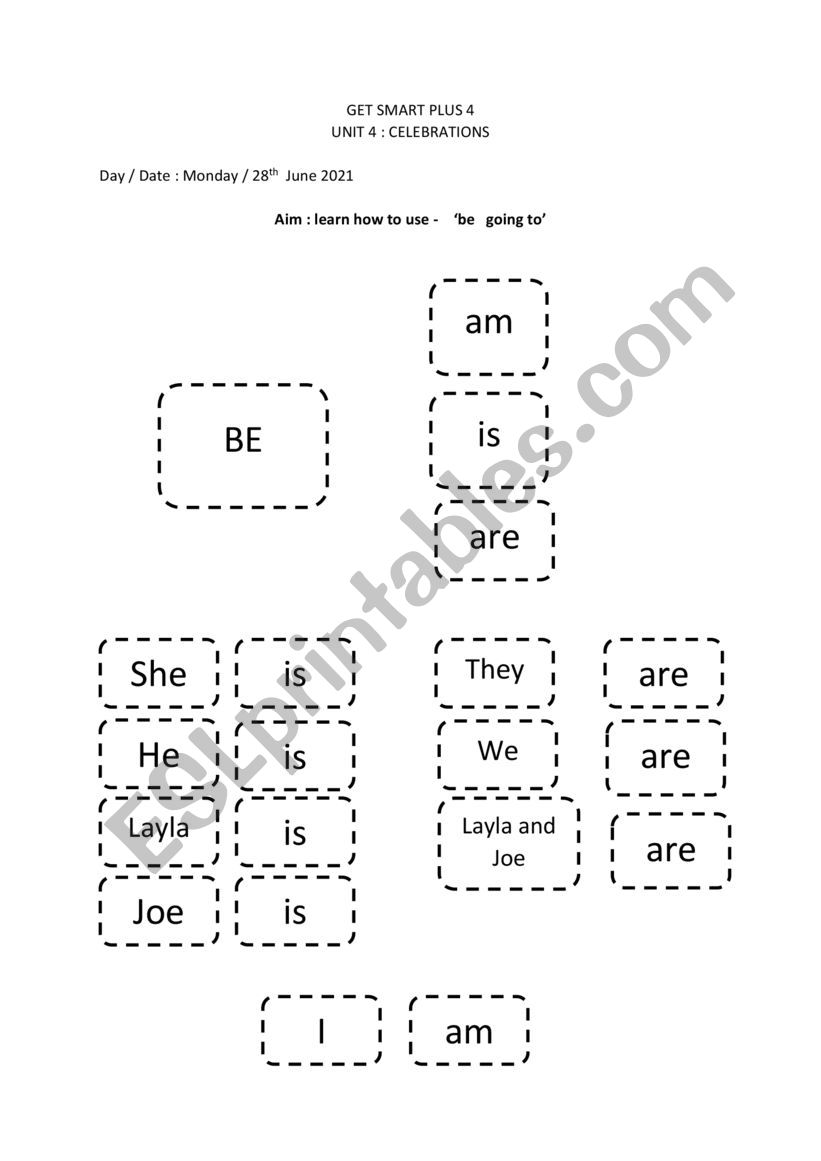 be going to worksheet
