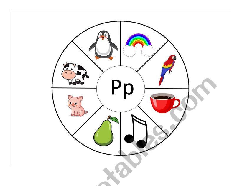 Letter Game A-Z - Letter P worksheet