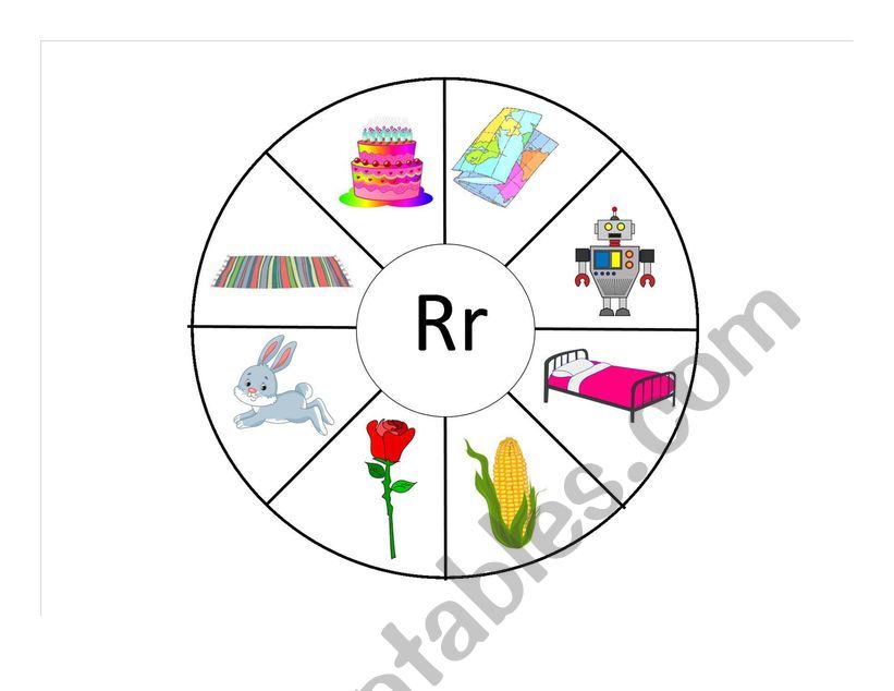 Letter Game A-Z - Letter R worksheet