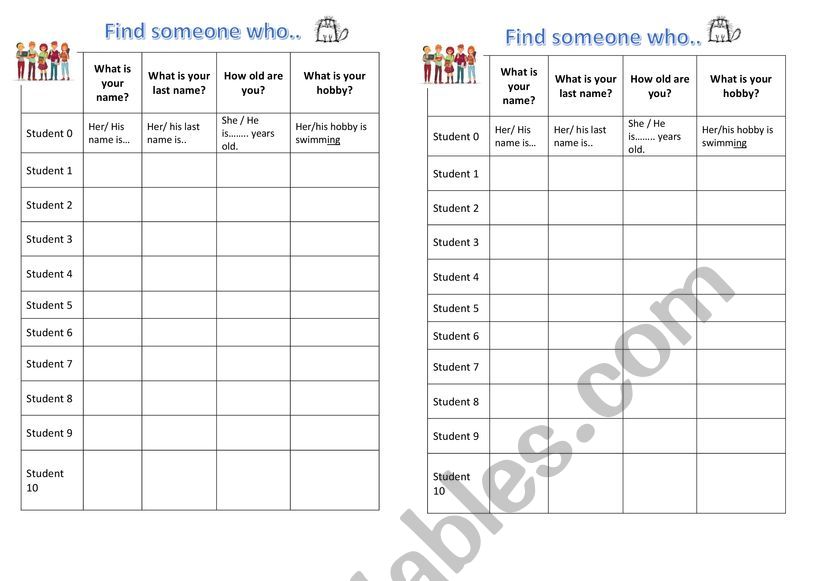 find worksheet