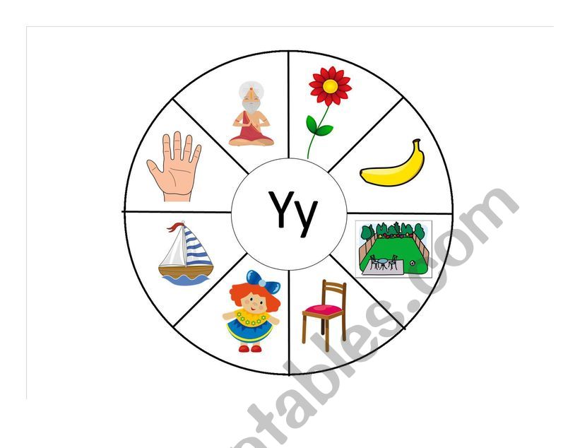 Letter Game A-Z - Letter Y worksheet