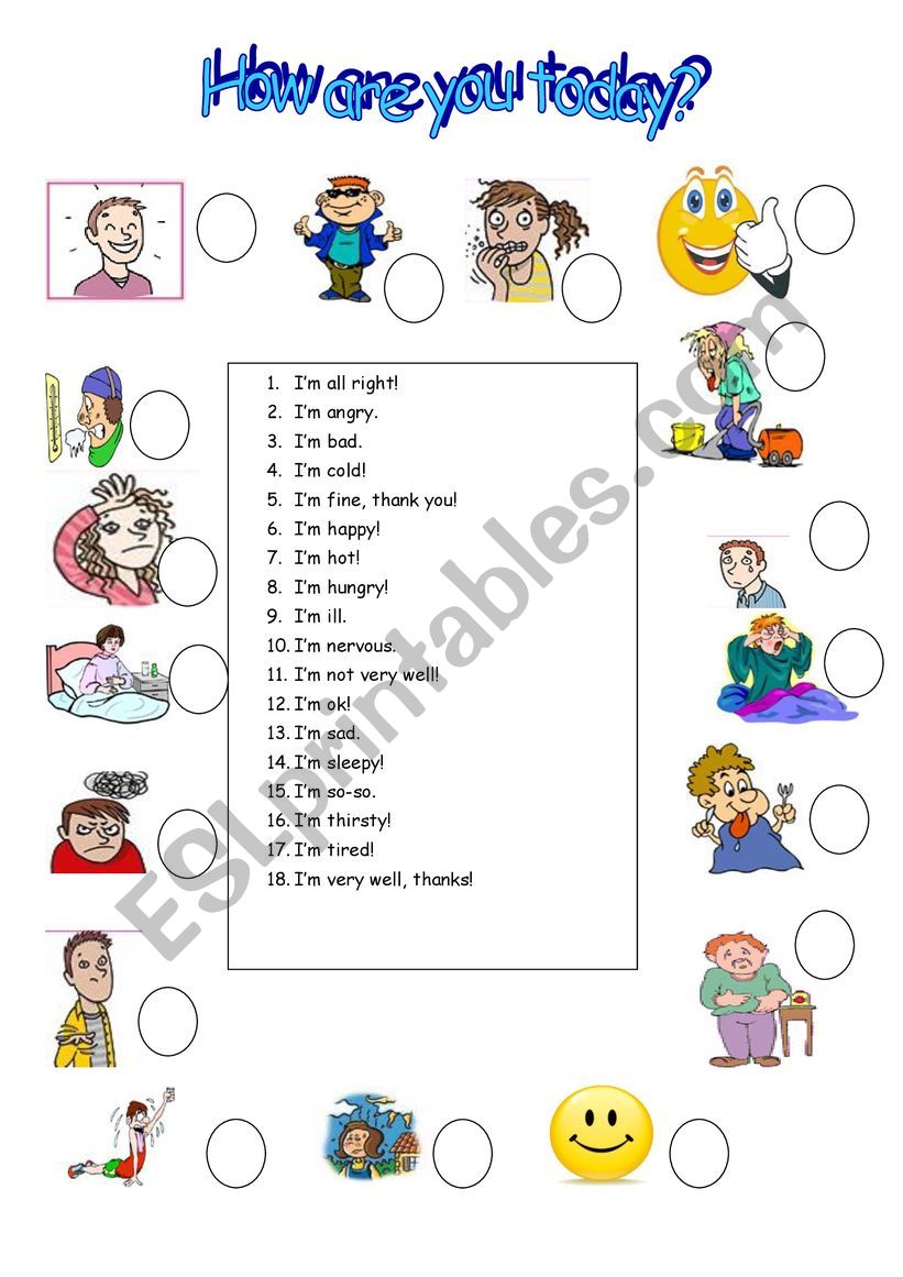 How are you ? worksheet