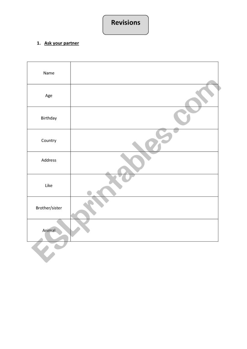 Revision questions simple present