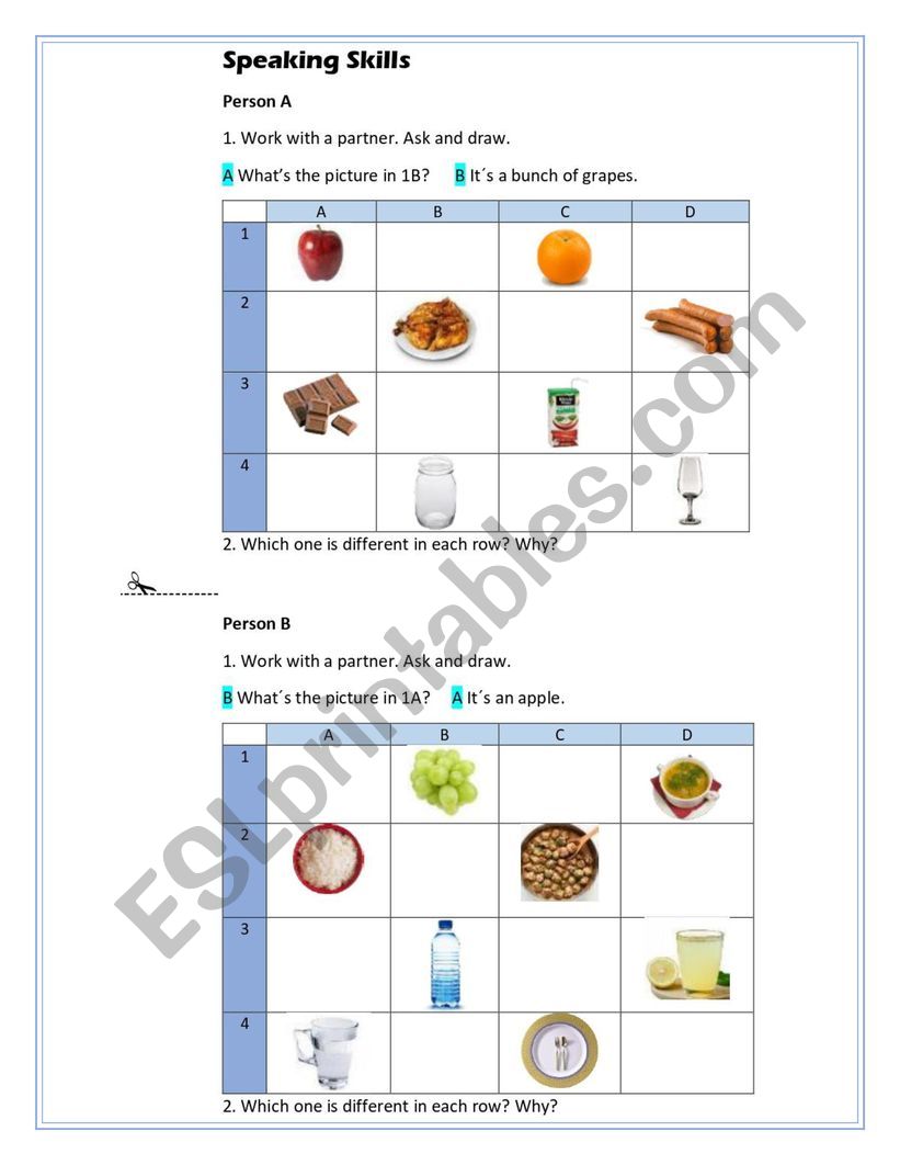 Speaking Skill Practice - Food