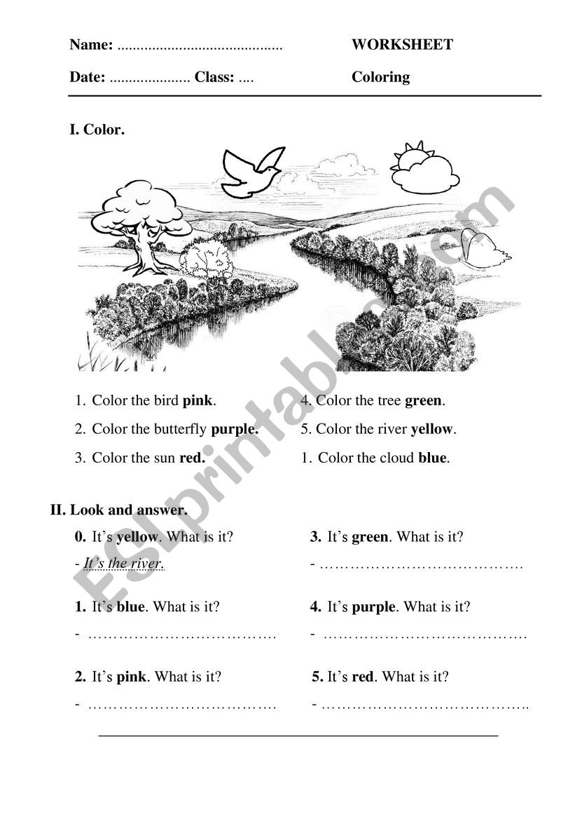 Let�s color! worksheet