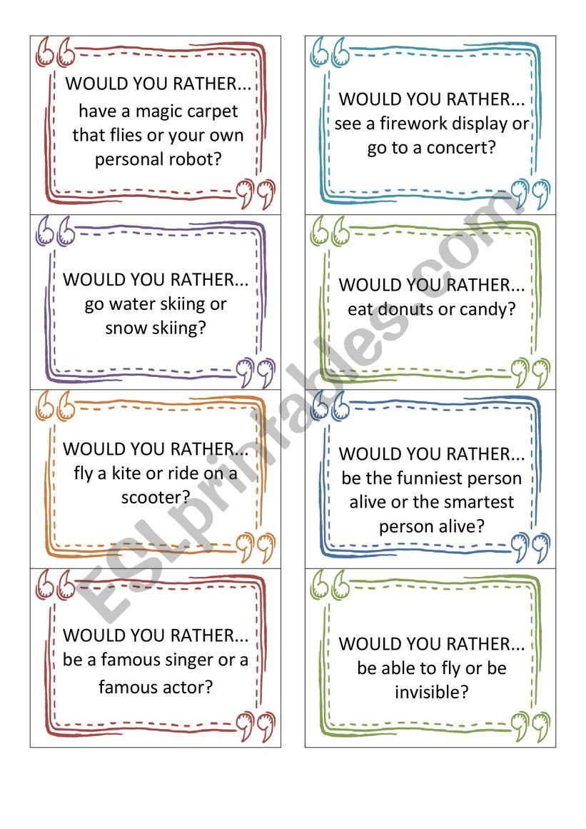 Speaking Cards worksheet